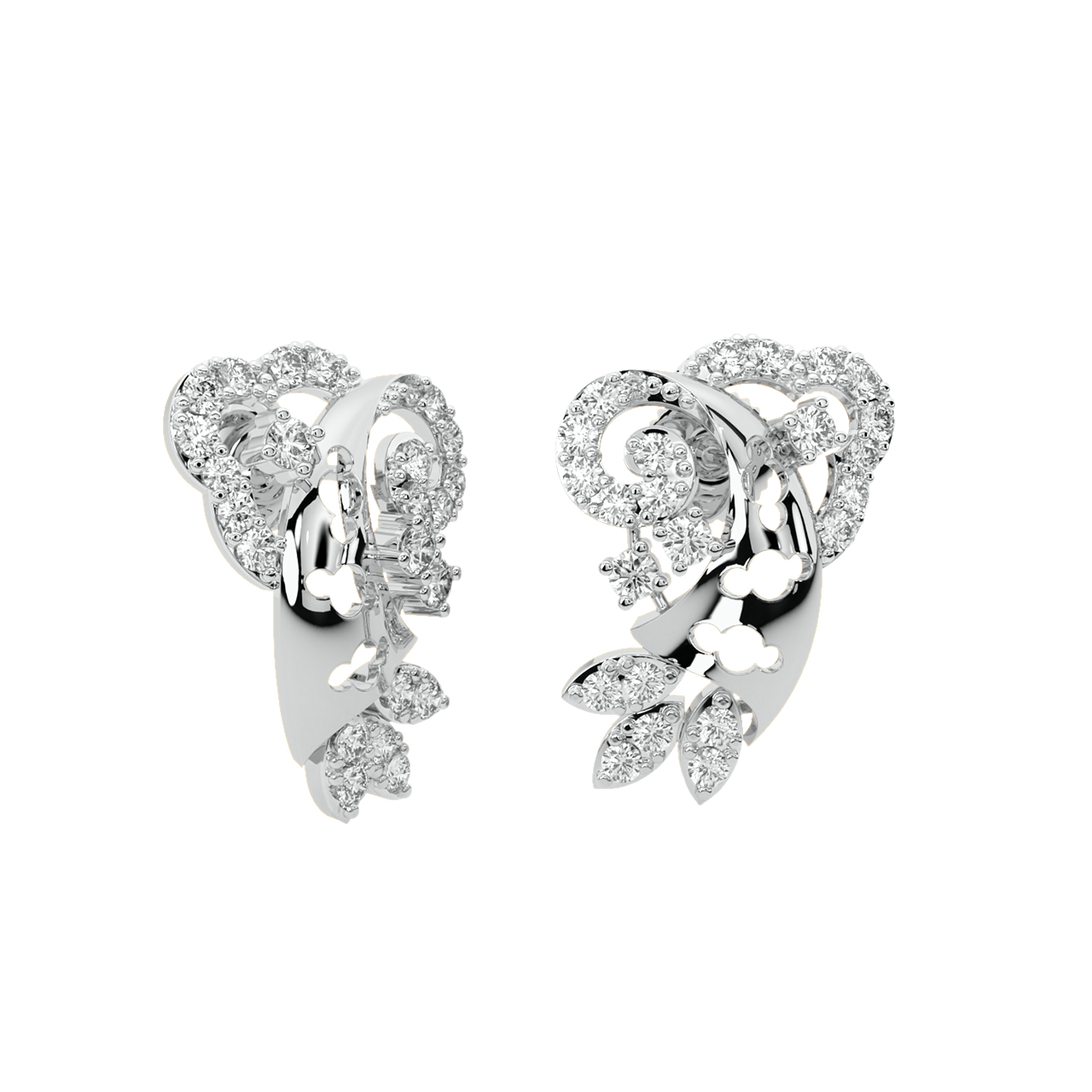 Lewis Round Diamond Stud Earrings